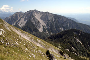 Begunjščica, Gesamtansicht aus Nordwesten