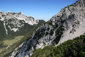 Abstieg durch die Nordwestflanke