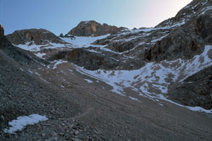 Birkkarspitze aus dem obersten Schlauchkar