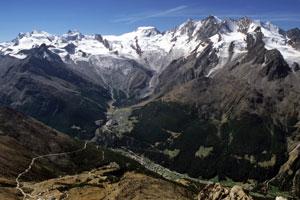 Bergpanorama ber Saas Fee