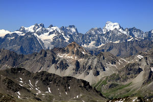 Pelvoux-Gruppe mit Barre des Ecrins