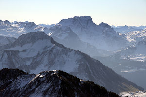 Rote Wand aus Westen