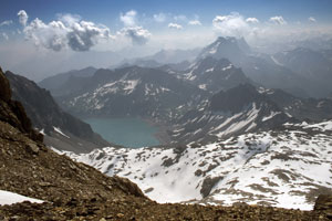 Blick über den Lünersee nach Südost