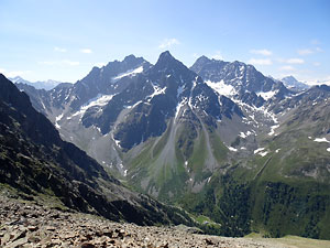 Verpeilspitze, Schwabenkopf und Watzespitze