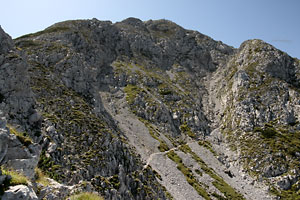 Gipfelflanke des Storžič