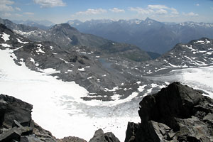 Blick nach OSO gegen die Bergwelt der Haute Maurienne