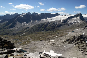 Wildenkogel, Gipfelpanorama im SW